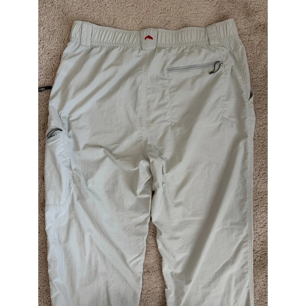 Simms Fishing Pants Mens Large Nylon Technical Hiking Outdoor Cargo Lightweight